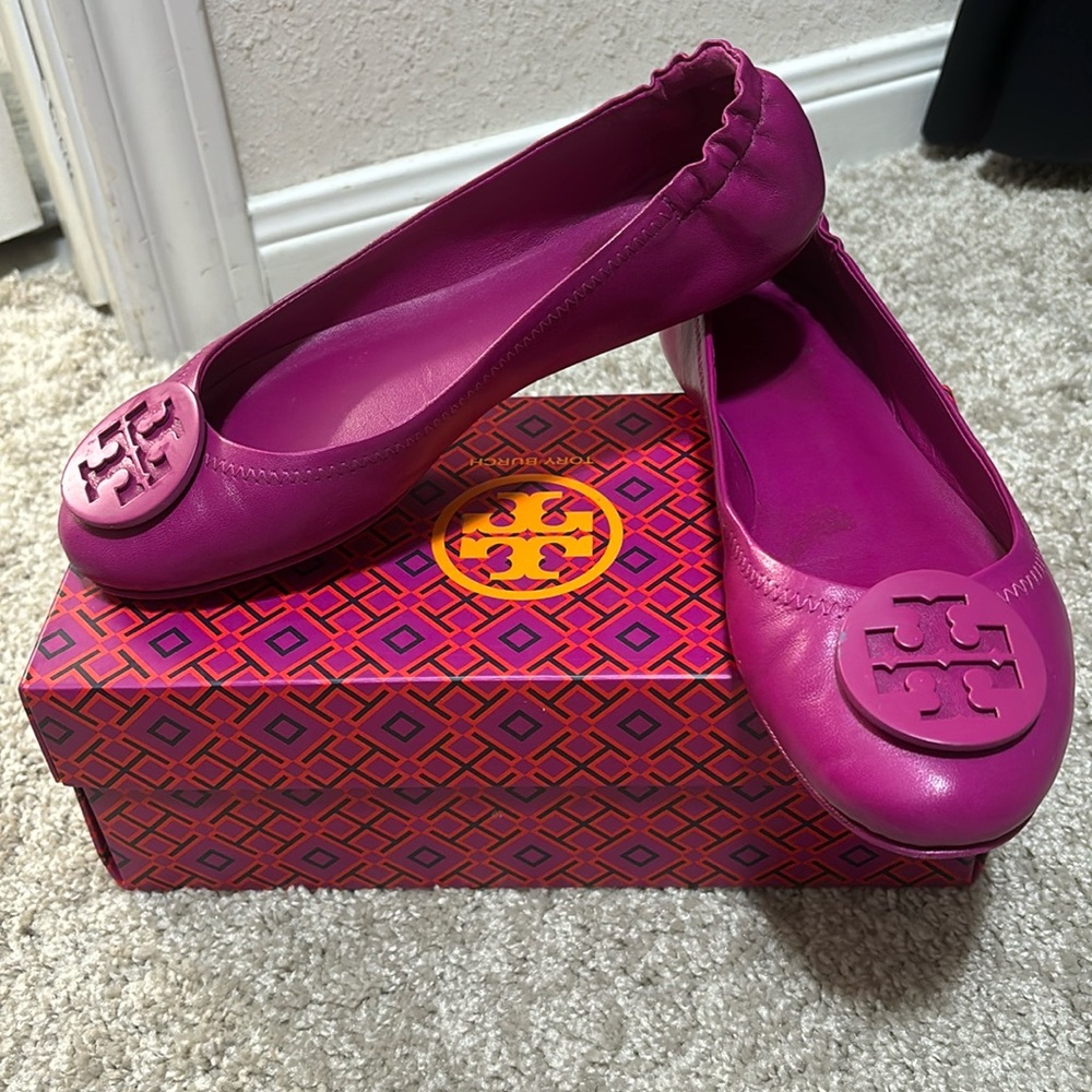 Fuchsia Tory Burch Flats